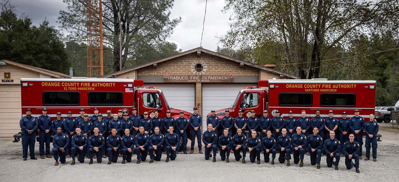 El Toro and Santiago Handcrew firefighters
