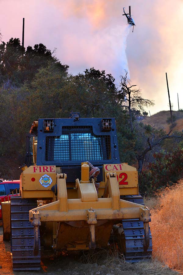 OCFA Dozer 2 on scene at the Canyon Fire in 2017